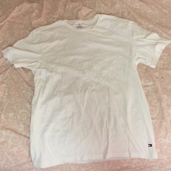 tommy hilfiger plain white shirt